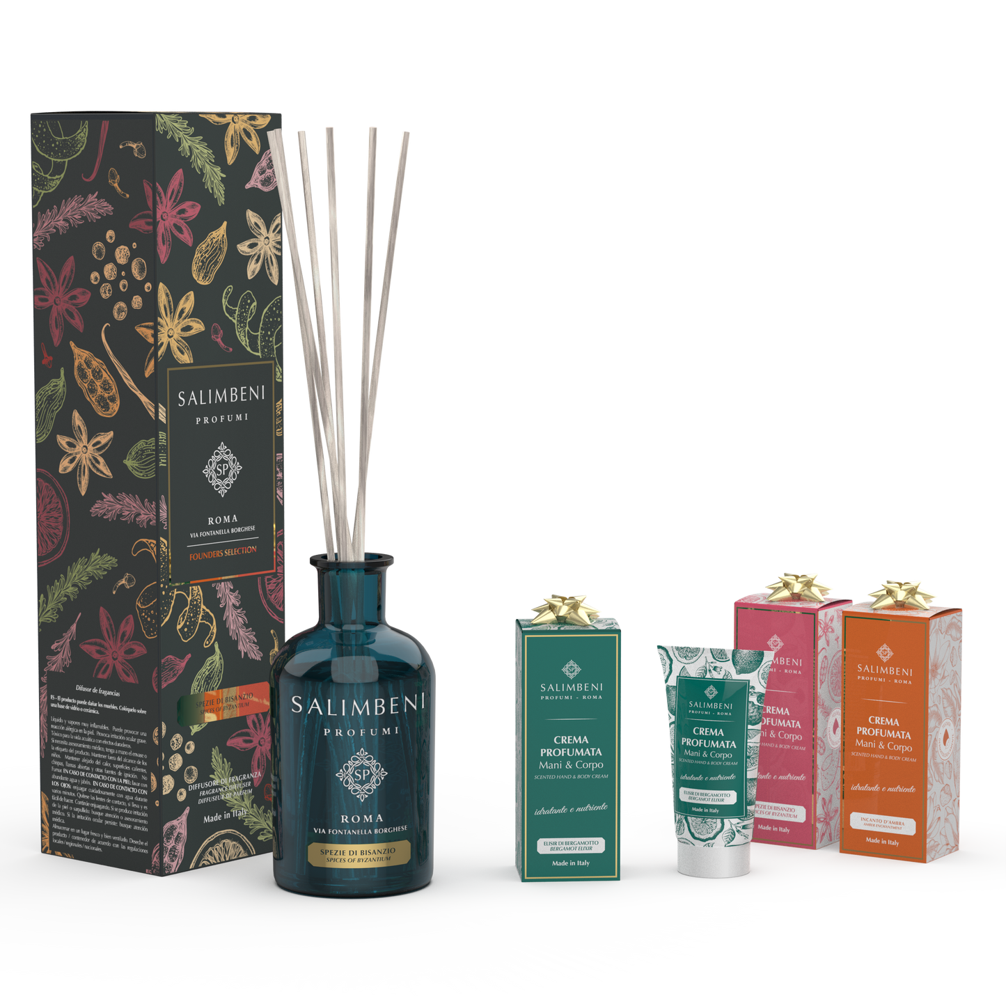 250 ml Stick Diffuser of Your Choice + 3 x 50 ml Scented Creams as a FREE TRIAL (50 ml Bergamot Elixir + 50 ml Amber Enchantment + 50 ml Spices of Byzantium