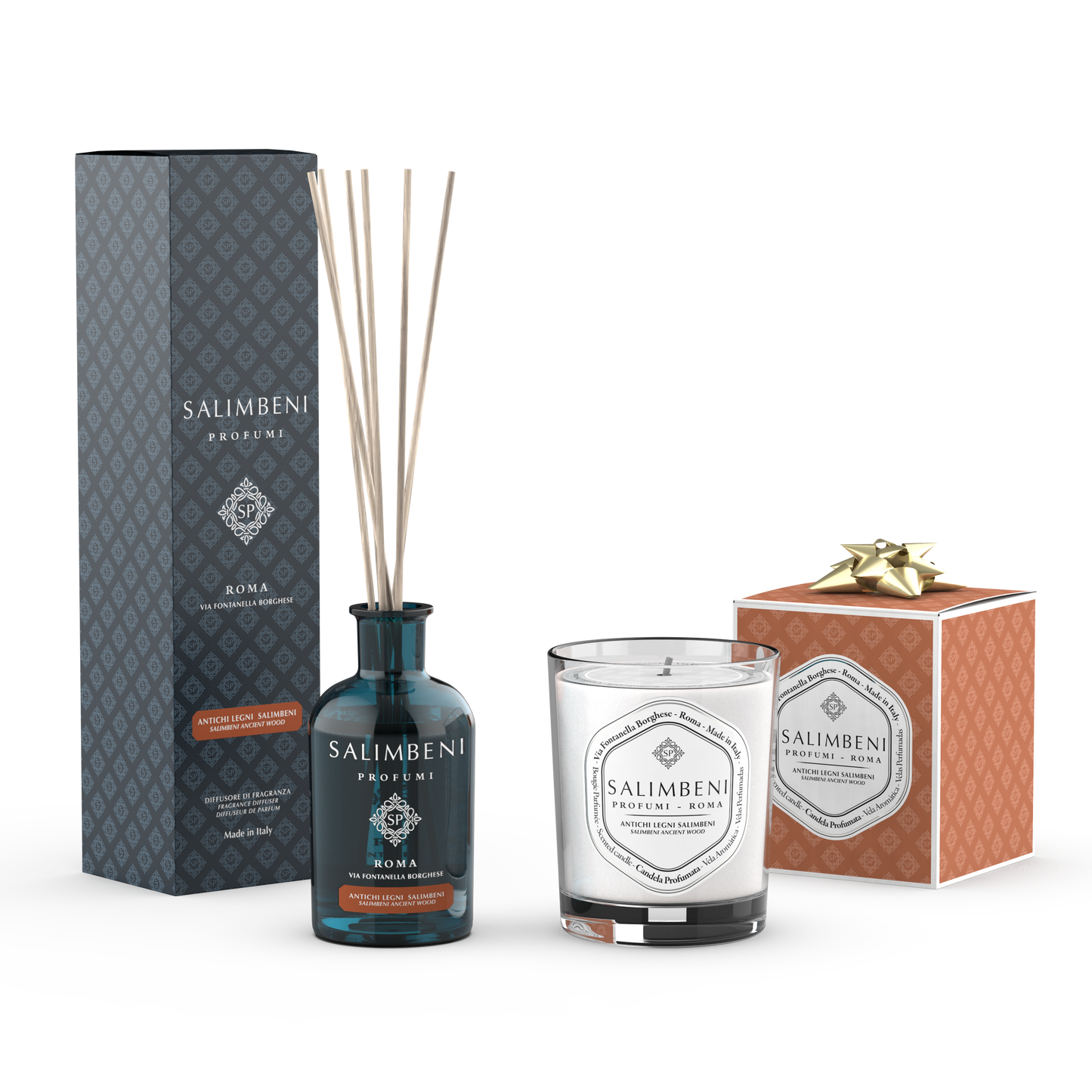 Salimbeni Acient Wood 100ml + 190gr Salimbeni Acient Wood Scented Candle for FREE