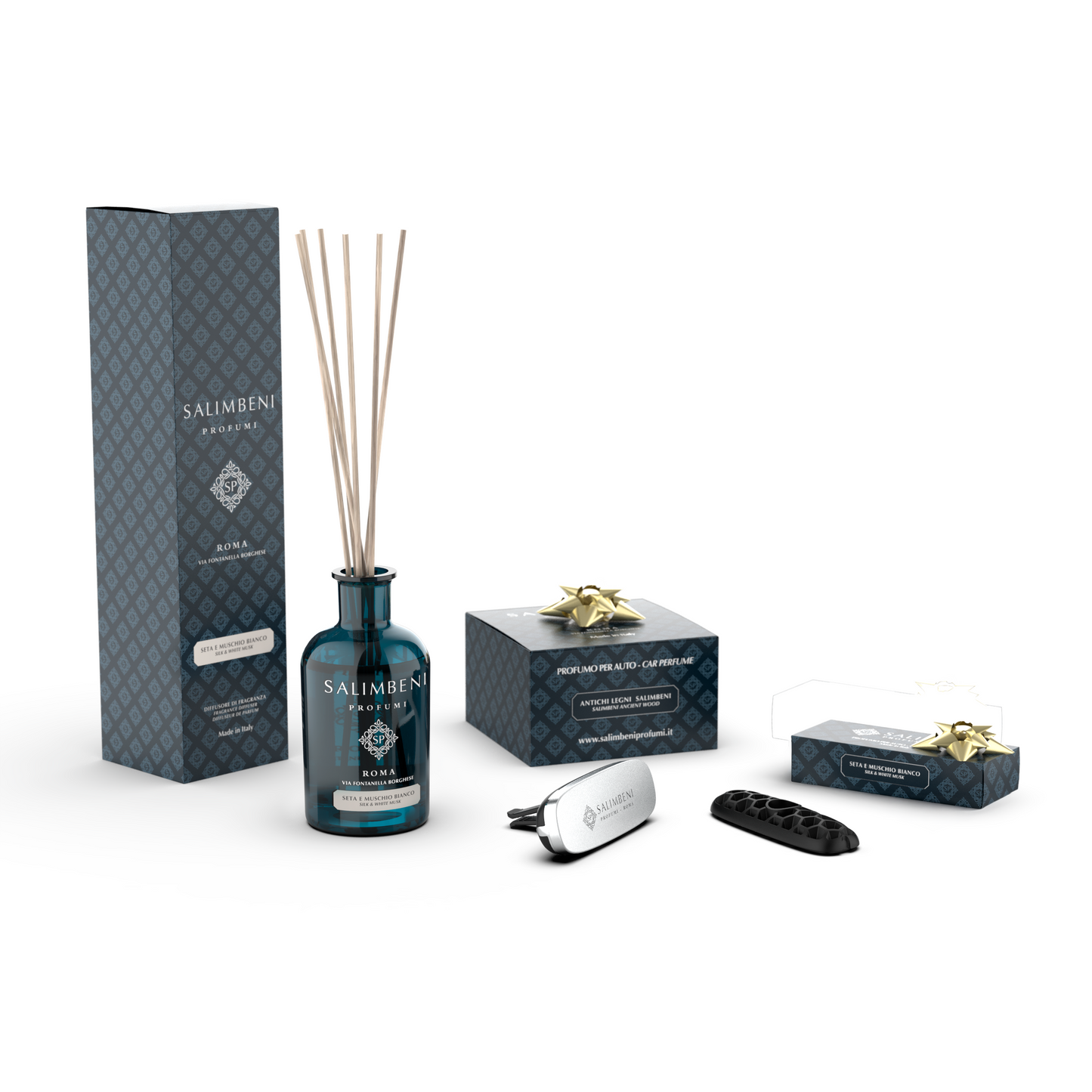 100 ml Stick Diffuser (FRAGRANCE OF YOUR CHOUICE) +  Car Perfume Chrome Salimbeni Ancient Wood for FREE + 1 Car Refill (WITH THE SAME FRAGRANCE AS THE DIFFUSER) for FREE