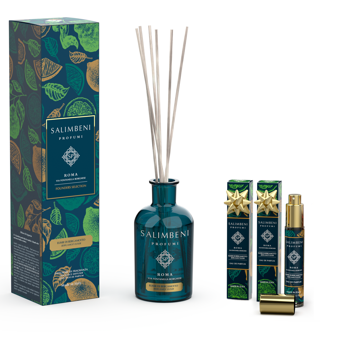 Founders Selection: 250 ml Stick Diffuser of your choice + 2 Travel Eau De Parfums 15ml with the same fragrance as a FREE TRIAL