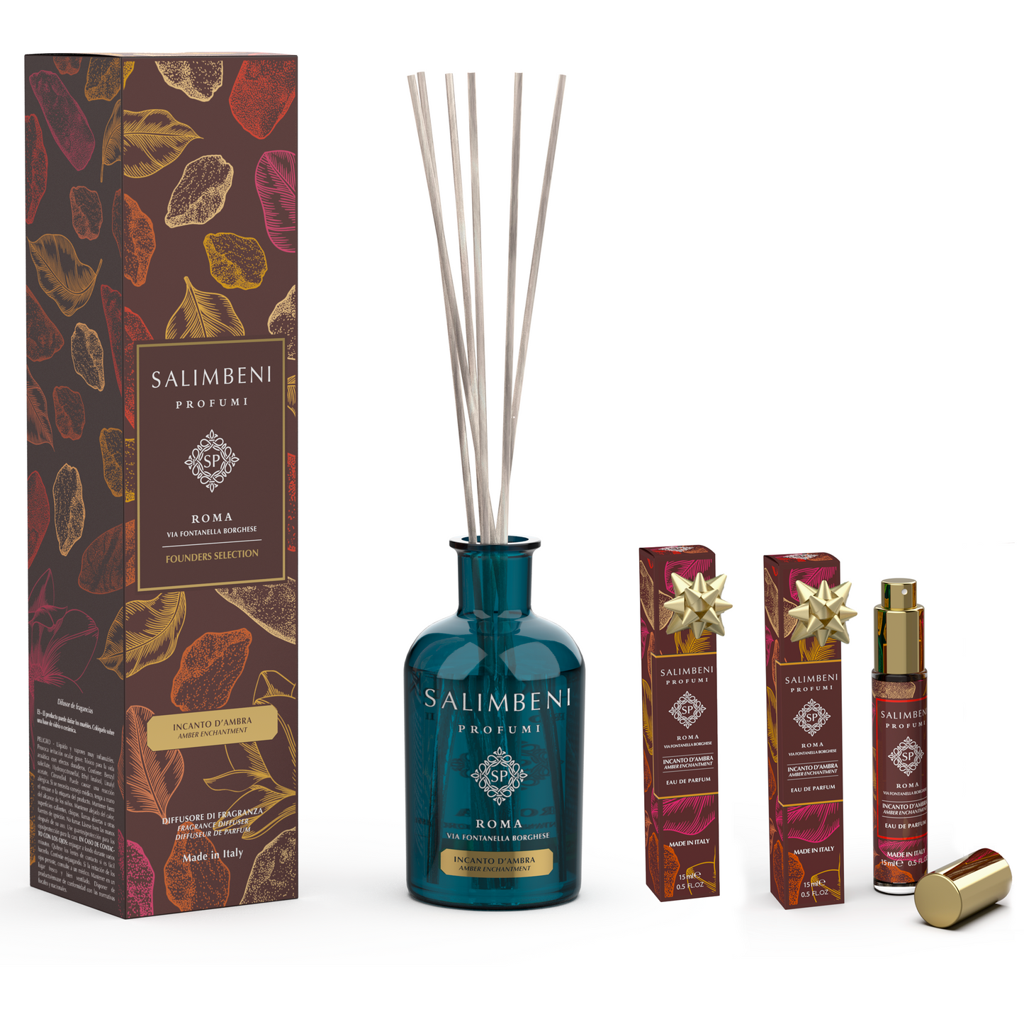 Founders Selection: 250 ml Stick Diffuser of your choice + 2 Travel Eau De Parfums 15ml with the same fragrance as a FREE TRIAL