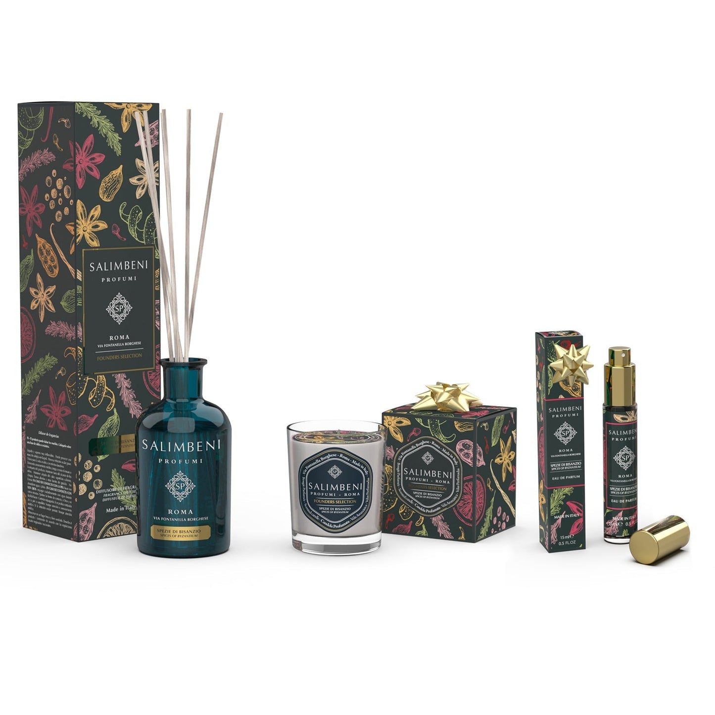 Founders Selection: 250 ml Stick Diffuser of your choice + Scented Candle with the same scent FREE+ 15 ml Travel Eau De Parfum with the same scent FREE