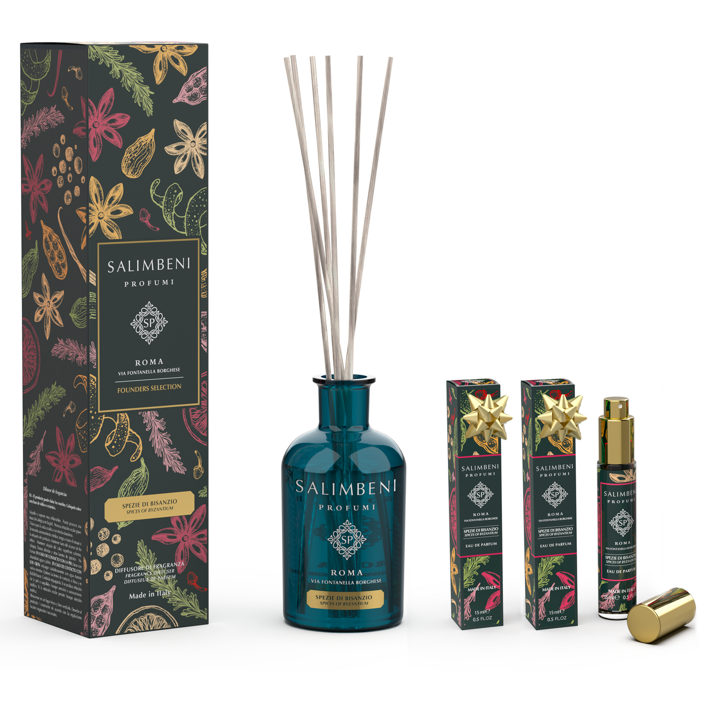Founders Selection: 250 ml Stick Diffuser of your choice + 2 Travel Eau De Parfums 15ml with the same fragrance as a FREE TRIAL