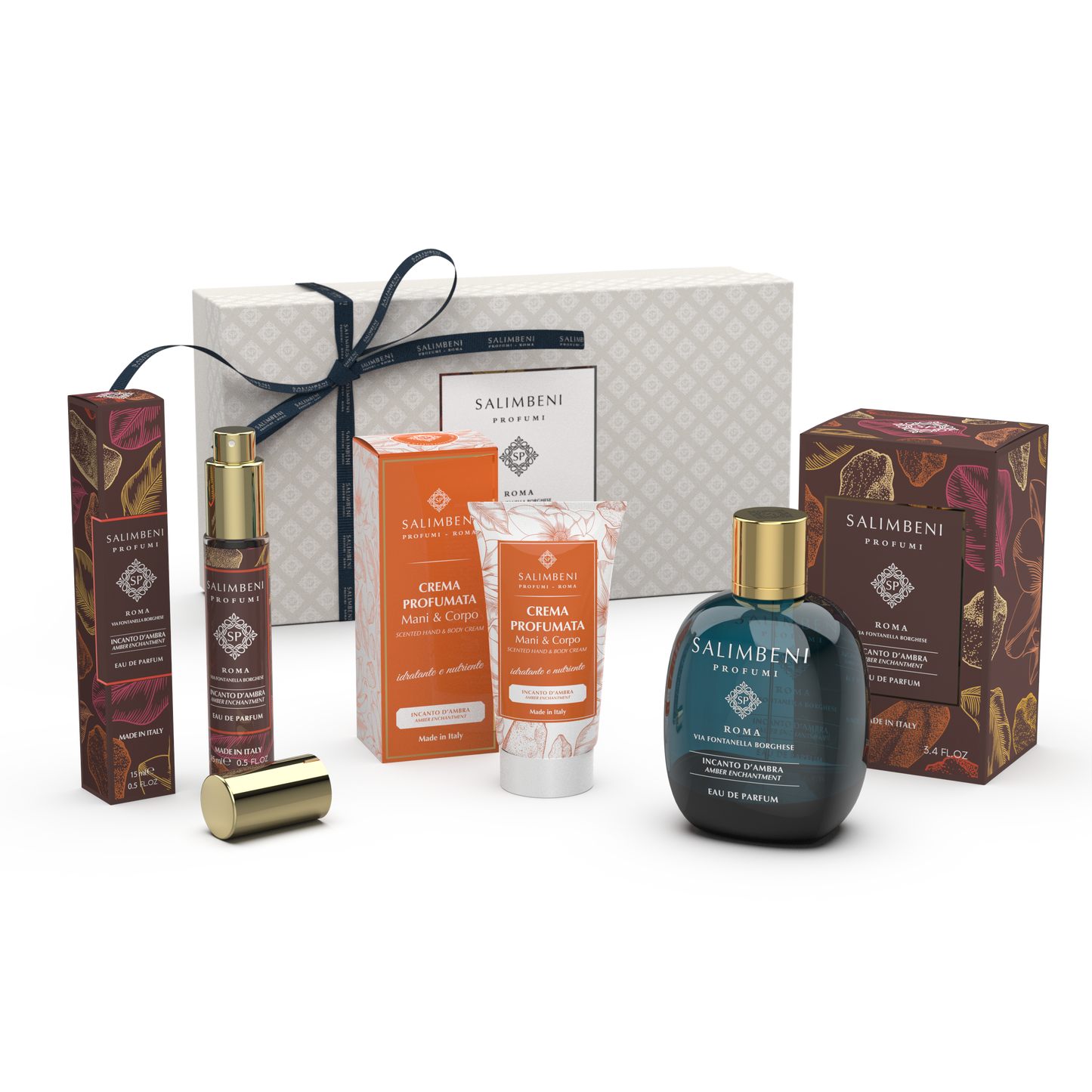 Premium Gift Pack of your choice (100 ml Eau de Parfum + 15 ml Eau de Parfum + 50ml Scented Cream for Hands & Body of the same fragrance)