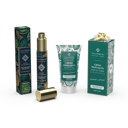 Travel Perfume Set: 15 ml Eau de Parfum of your choice + 50 ml Scented cream to try FREE
