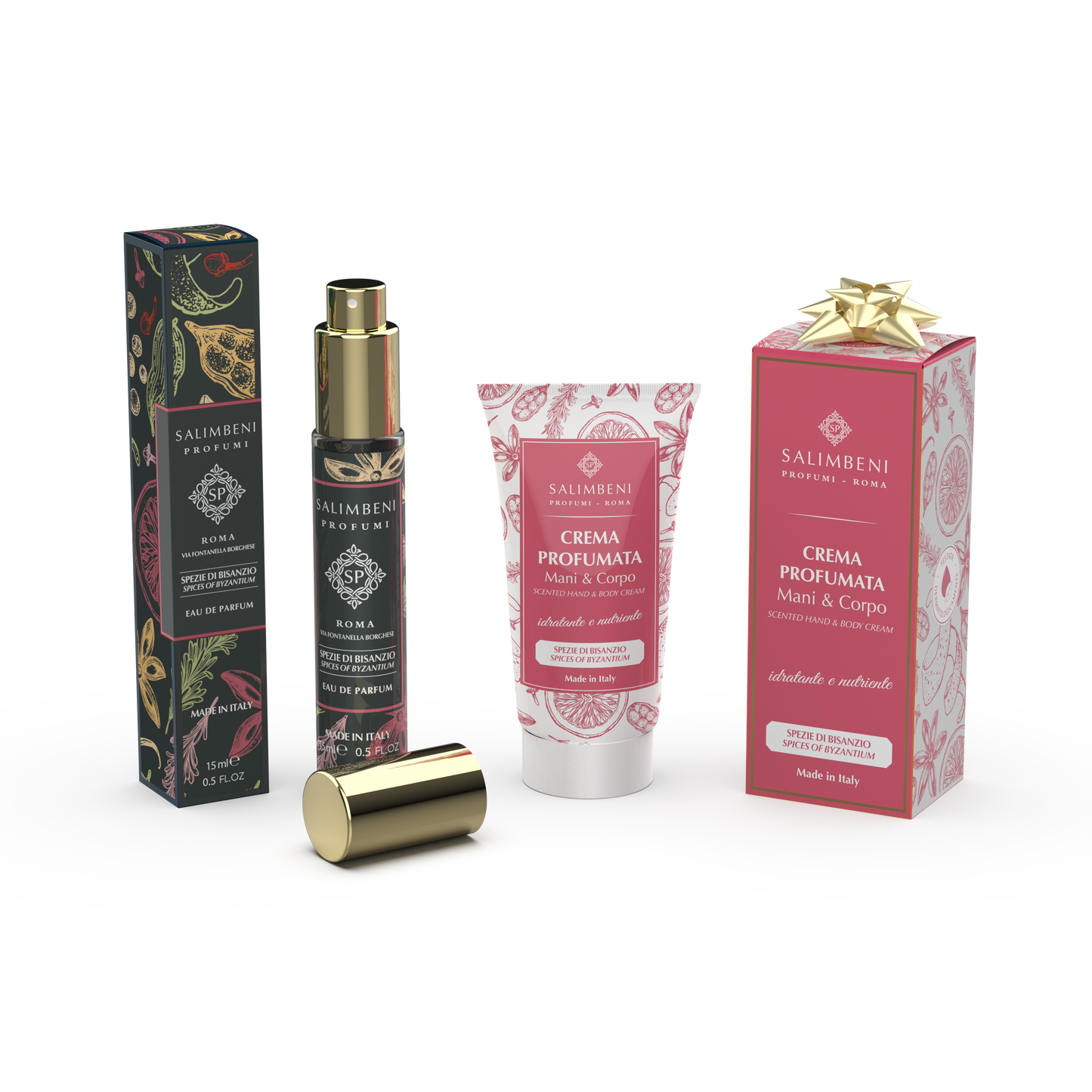 Travel Perfume Set: 15 ml Eau de Parfum of your choice + 50 ml Scented cream to try FREE