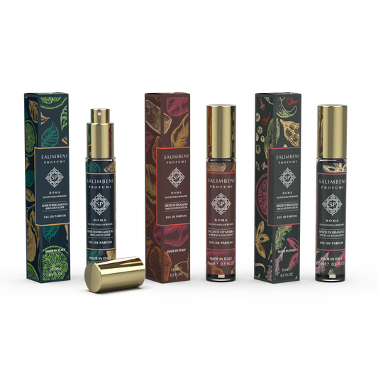 Travel Perfume Set 45 ml: 3 travel perfumes (Bergamot Elixir + Spices of Byzantium + Amber Enchantment)