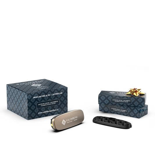 Bronze Car Perfume Salimbeni Antcient Wood + 2 Car Perfume Refills of your choice as a FREE TRIAL