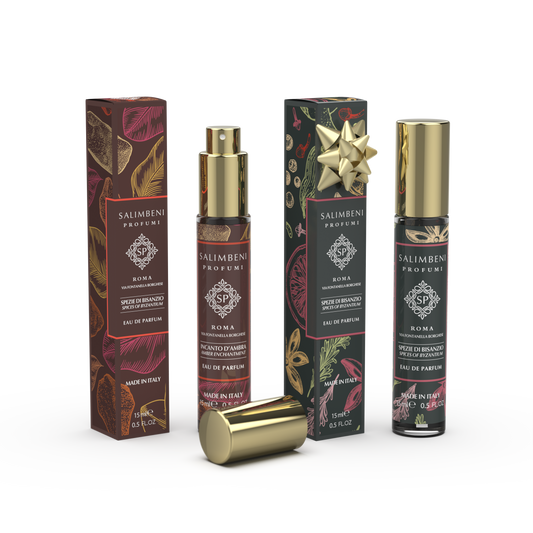 Travel kit: 15 ml Eau de Parfum Amber Enchantment + 15 ml Eau de Parfum  Spices of Byzantium as a FREE TRIAL