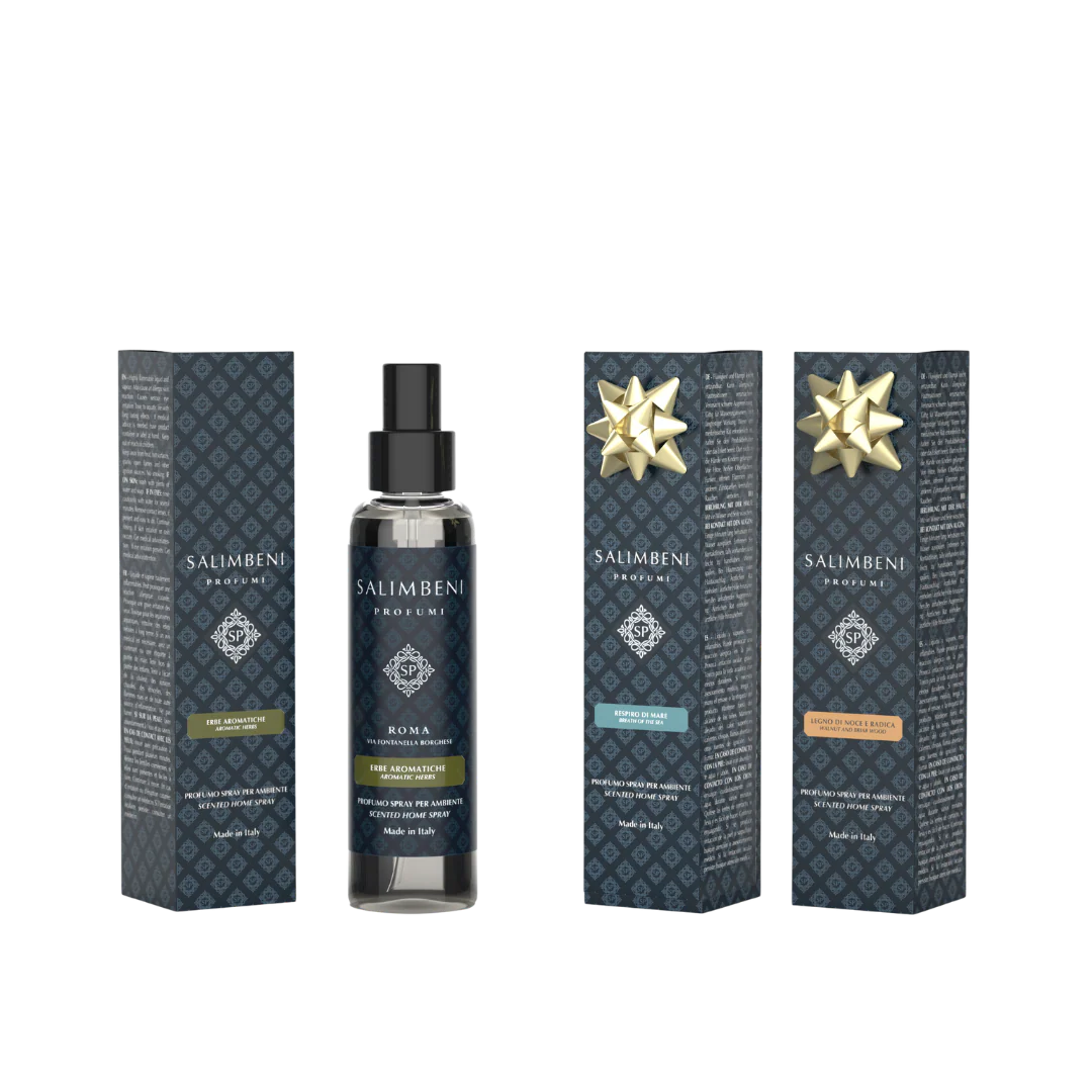 Three 150 ml Room Sprays (Aromatic Herbs + Breath of the Sea + Walnut and Briar Wood)
