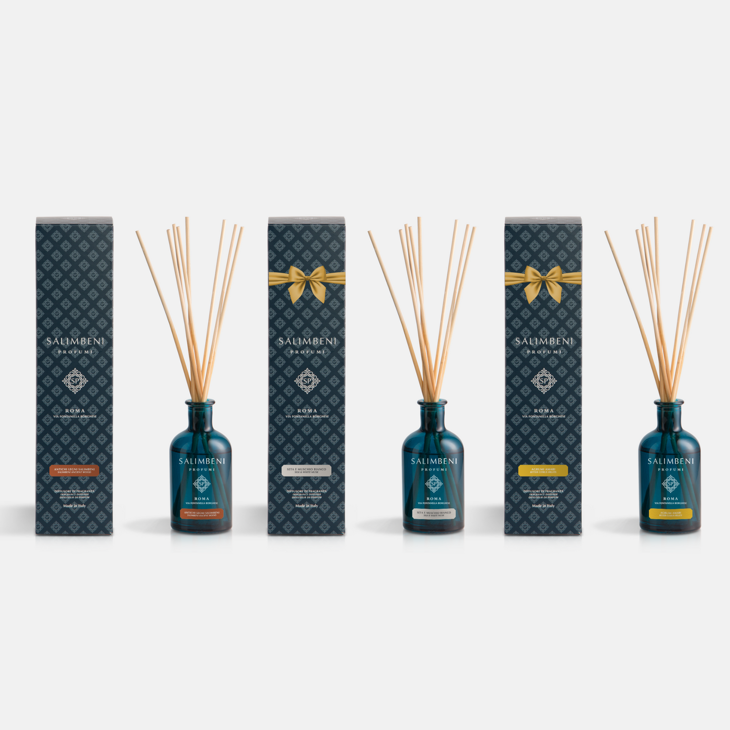 Salimbeni Ancient Wood 100 ml + Silk and White Musk 100 ml + Bitter Citrus Fruits 100 ml