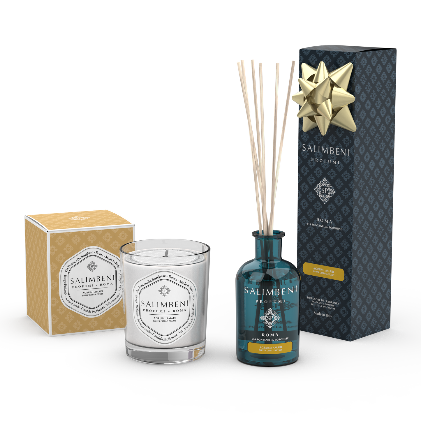 Salimbeni Scented Candle + 100 ml Stick Diffuser AS A FREE TRIAL (CHOOSE THE FRAGRANCE)