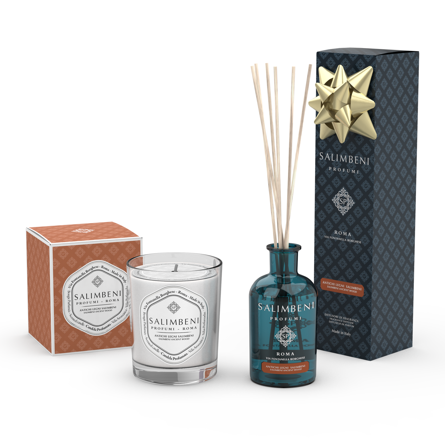 Salimbeni Scented Candle + 100 ml Stick Diffuser AS A FREE TRIAL (CHOOSE THE FRAGRANCE)