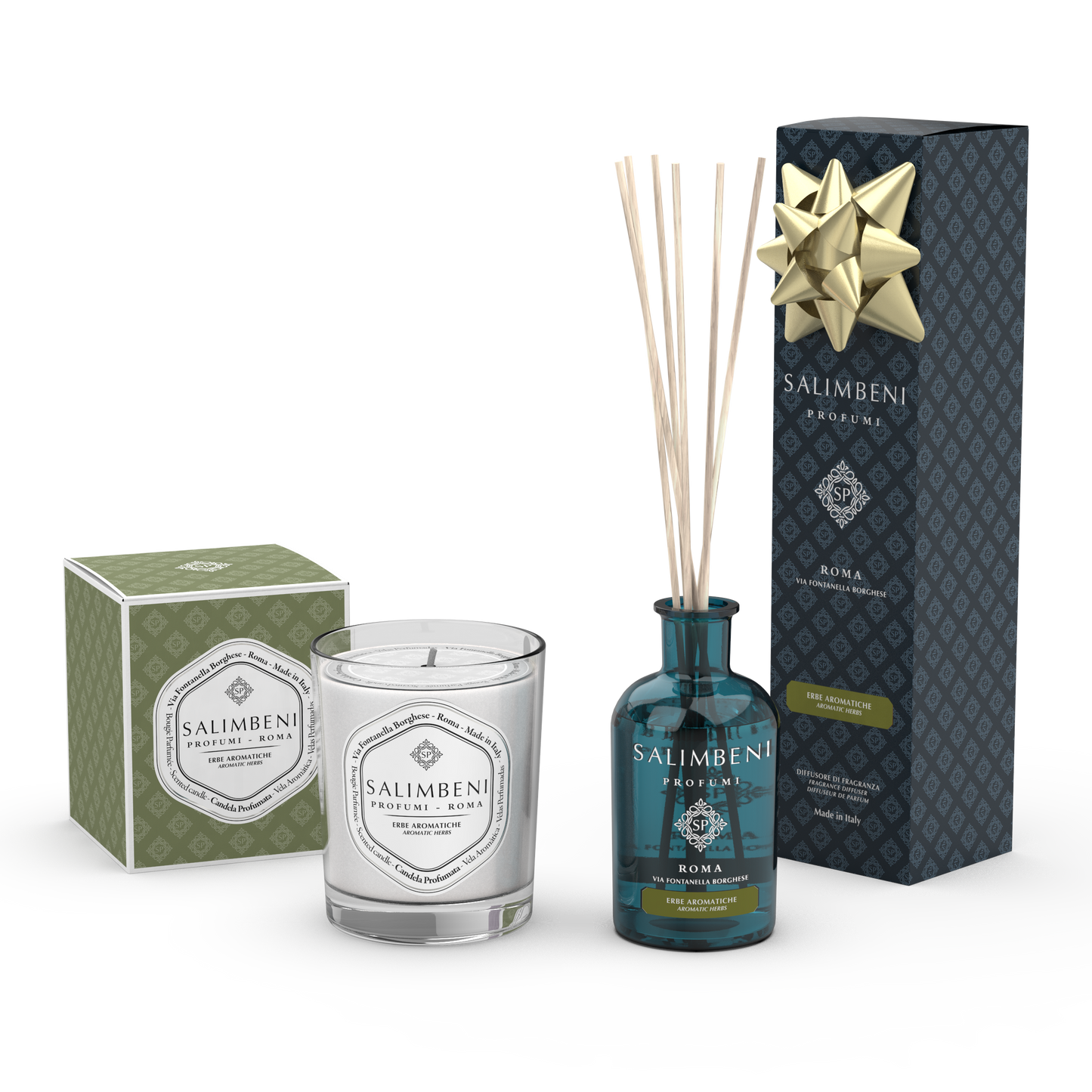 Salimbeni Scented Candle + 100 ml Stick Diffuser AS A FREE TRIAL (CHOOSE THE FRAGRANCE)