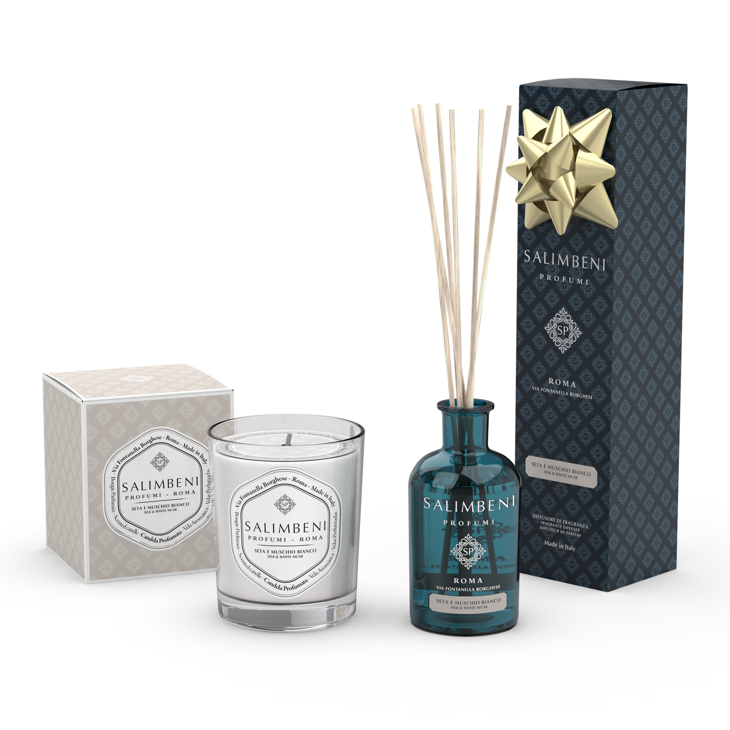 Salimbeni Scented Candle + 100 ml Stick Diffuser AS A FREE TRIAL (CHOOSE THE FRAGRANCE)