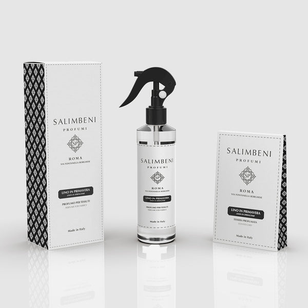 Fabric Spray + 1 pack with 3 Scented Wardrobe Cards - Linen in Spring