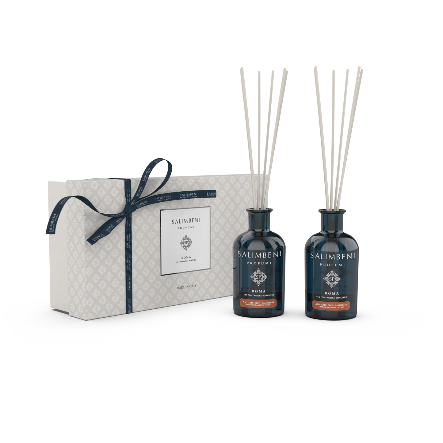GIFT PACK OF YOUR CHOICE (100 ML SALIMBENI ANCIENT WOOD STICK DIFFUSER + 100 ML STICK DIFFUSER OF YOUR CHOICE)