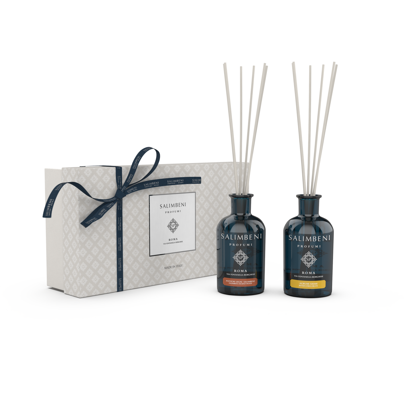 GIFT PACK OF YOUR CHOICE (100 ML SALIMBENI ANCIENT WOOD STICK DIFFUSER + 100 ML STICK DIFFUSER OF YOUR CHOICE)